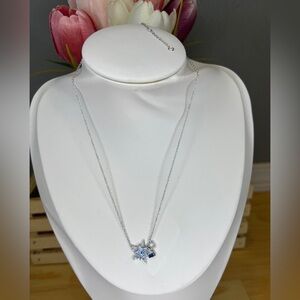 Coach Silver/Blue Star Necklace